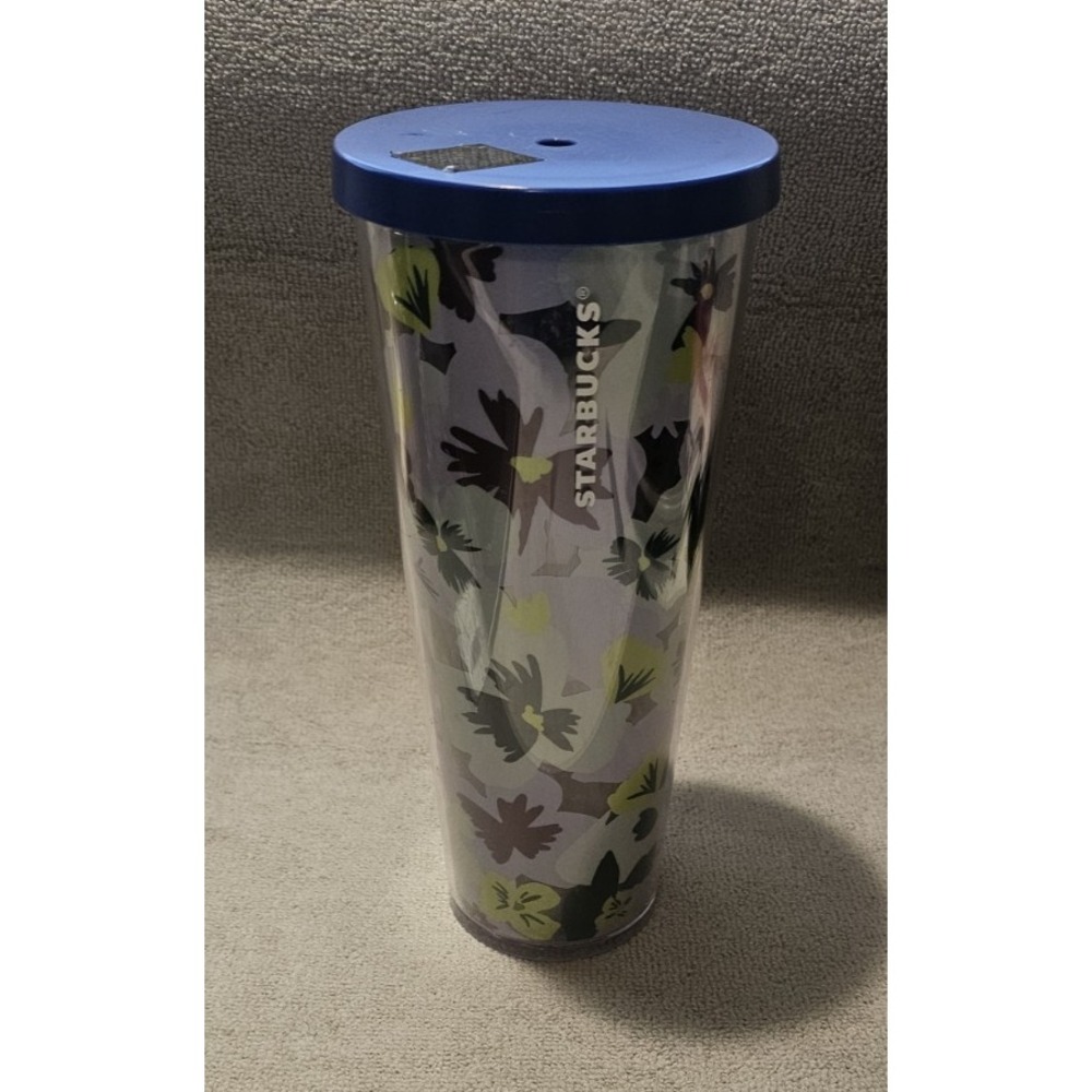 Starbucks Spring Floral Venti 24oz Cold Cup Tumbler Pink Flowers 2024 NO Straw